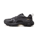 Li Ning Boom Support Cushioning Slip Resistant Abrasion Resistant Rebound Low top Running Shoes Men's Black Gray ARXV005-2 44