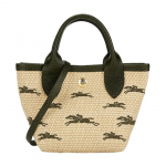 Longchamp Le Panier Pliage Logotipas Siuvinėtas Nuimamas Peties Dirželis &Scaron;iaudų Tekstūros Drobė Mini Peties Įstrižai Ne&scaron;iojama Rankinė Moteri&scaron;kos rankinės 10206HCF292 Basic Set (Bag)