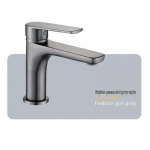 TLXT Light Luxury Gunmetal pilkos spalvos žalvarinis praustuvo mai&scaron;ytuvas