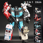 HAIZHIXING NAUJAUSIAS 5-IN-1 Transformuojamas Klasikinis Devastator Modelis Žaislai G1 Robotas Automobilis Lėktuvas Tankas Modelis Anime Veiksmo Figūrėlė Vaikams