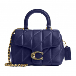 Coach Tabby 19 Nuimama grandinėlė Dygsniuotas dizainas Napa oda Crossbody Peties Rankinė Mažos moteri&scaron;kos rankinės Tamsiai mėlyna CDD98-B4CDT Basic Set (Bag+Dust Bag)