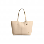 Coach North 32 Metalinis Logotipas Oda su tekstūra Parduotuvės krep&scaron;ys Moteri&scaron;kas krep&scaron;ys Žalvaris Dramblio kaulo spalva CR664-B4IY Basic Set (Bag+Dust Bag)