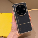 OPPO Find X9 Ultra dėklas, magnetinis, MagSafe suderinamas, prabangus odinis, galvanizuotas PC kra&scaron;telis, telefono dėklas, smūgiams atsparus buferis OPPO Find X9 Ultra juoda