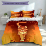 3 vnt. individualizuotas pavadinimas Warriors Cats patalynės komplektas, apima 1 antklodės užvalkalą ir 2 pagalvių užvalkalus, visų sezonų miegamojo dekoras 135cmx200cm brown
