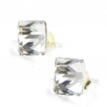 Les Tr&eacute;sors De Lily [I1086] - BO Argent 'Cubes de Cristal' blanc 6 mm