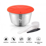 Capsule de lait rutilisable en acier inoxidable avec capsula de lait,