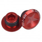 Sporto mados lauko rinkinys 2 vnt. Kalnų dviračių sportas Aliuminio vairas dviračio dviračio lydinio rankenos ki&scaron;tukų strypų galai raudona