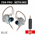 3,5 mm į ausis įdedamos ausinės 1BA+1DD hibridinės technologijos Hifi žemųjų dažnių metalinės ausinės, sportinio triuk&scaron;mo Bluetooth laidas, skirtas ZSN Pro