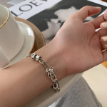 ANENJERY Madinga apyrankė moterims Vintažinė geometrinė &scaron;irdies formos apyrankė S-B465