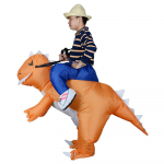 Juokingas talismanas pripučiamas dinozauras T REX anime Helovino kostiumas suaugusiems vyrams, moterims, vaikams, animacinių filmų dinozaurams pasivažinėti kaip parodyta spalva