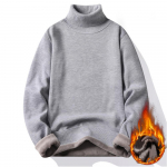 Žiemos vilnos &scaron;ilti megztiniai Vyri&scaron;ki megztiniai megztiniai megztiniai megztiniai stori vyri&scaron;ki laisvalaikio megztiniai Slim Fit grynas megztinis Asian L pilka