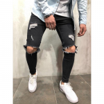 Vyri&scaron;ki džinsai Nauji plė&scaron;yti ploni vyri&scaron;ki drabužiai kelnės Vyri&scaron;ki drabužiai siauri 4XL juoda