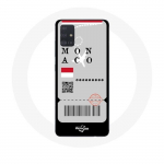 Coque pour Samsung Galaxy A71 Billet d'avion Monaco