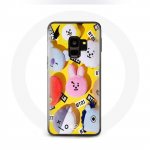 Coque pour Samsung Galaxy S9 BTS Bangtan Sonyeondan BT21 Tata Chimmy Cooky Rj Shooky Koya Mang Et Van