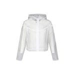 Nike Sportswear Windrunner Pusiau permatomas Vienspalvis Ilgomis Rankovėmis Su Gobtuvu Užtraukiama Striukė Unisex Vir&scaron;utinis Drabužis Baltas CU6579-975 L