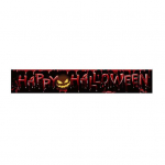 Helovino reklamjuostės, atsparios nusidėvėjimui, ypač ilgas, baisus Happy Halloween moliūgų spausdinimo fonas, reklamjuostės fotografijos rekvizitas juoda