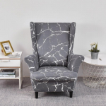 Sparnuotos kėdės užvalkalai 2 vnt./kompl. Tamprus sofos užvalkalas su spauda, fotelio užvalkalas, baldų apsauga, sofos užvalkalas, mink&scaron;tas su elastiniu kra&scaron;tu 1-seater