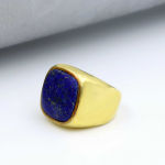Lapis Lazuli brangakmenio žiedas, 925 prabos sidabrinis žiedas, geltono aukso žiedas, rankų darbo papuo&scaron;alai, dovanos gimtadieniui, i&scaron;rai&scaron;kingas žiedas 6