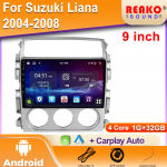 Navigacijos automobilio radijas su Android Auto Suzuki Liana 2004-2008 m. Carplay pagrindinis blokas grotuvas multimedijos GPS DVD 2 din BT 4 core 1GB+32GB carplay