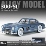 1/24 Mercedes-Benz 300SL 1936 Klasikinis Automobilis Lydinio Liejinys Automobilio Modelis Garsas &Scaron;viesa Vaikų Žaislas Kolekcionavimas Pomėgiai Gimtadienio Dovanos mėlyna