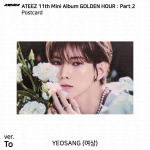 ATEEZ 11-asis mini albumas Auksinė valanda Pt.2 į dienora&scaron;tį Versijai Nuotraukų atvirukas Atvirukas Yeosang - To Postcard