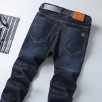 Pavasarį ir rudenį Nauji auk&scaron;čiausios klasės pliu&scaron;iniai džinsai vyrams Tiesūs vamzdeliai Slim Fit Elastinės Storos laisvalaikio kelnės Rudens ir Žiemos vyri&scaron;kos kelnės 29