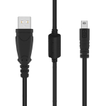 Pakaitinis USB kabelio fotoaparato perdavimo duomenų sinchronizavimo laidas 8 kontaktų Sony skaitmeninis fotoaparatas Cybershot H300 W730 W800 W810 W830 W370 Cyber-Shot DSC-H200 DSC-W710 juoda