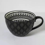 Nordic Style Relief Texture Cup Keraminis puodelis Vandens puodelis Pieno puodelis Kavos puodelis Didelės talpos
