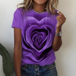 Moteri&scaron;ki Valentino rožiniai mar&scaron;kinėliai Basic Rose Normal Tops trumpomis rankovėmis apvaliomis kaklo spaudiniu įprastos formos atostogų savaitgalio rožinė S