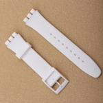 Silikoninis dirželis Swatch Mink&scaron;tas TPU laikrodžio dirželis 17 mm 19 mm guminis dirželis vyrams Moteri&scaron;ka diržo apyrankė 20 mm apyrankė Laikrodžio priedai 19mm balta