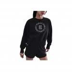 Nike Court Heritage Phoenix Fleece Oversized Logotipo Raidės Apvalia Kakla Sportinis Ilgomis Rankovėmis Džemperis Moteri&scaron;kas džemperis HJ8989-010 S
