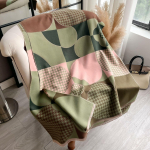 Korėjieti&scaron;ka Versija Pauk&scaron;čių Narvelio Geometrinės Formos Sujungimo Gėlė Madingas Universalus Komutacinis Imituotas Ka&scaron;myro &Scaron;iltas Moteri&scaron;kas &Scaron;alikas 185*65cm žalia