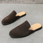 Naujas Atvykimas Vyri&scaron;kos Suede Odinės Pusbačiai Važiavimo Batai Vyri&scaron;kos Laisvalaikio Mules Mokasinai Kvėpuojantys Loafers Zapatos Hombre 38 ruda