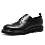 Madingi Rankų Darbo Odiniai Batai Vyrams Vasariniai Nauji Brogues I&scaron;raižyti Verslo Proginiai Batai Vyri&scaron;ki Juodi Laisvalaikio Padidinti Briti&scaron;ki Rai&scaron;teliais Susiaučiami Oxfords 46 juoda