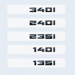 Naujas blizgus juodas 3D raidžių numerių M340i M240i M235i M140i M135i emblema, skirta BMW F30 F31 F35 F40 F46 G42 G20 automobilio bagažinės lipdukas glossy black