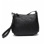 Madinga nauja austa moteri&scaron;ka rankinė pirmas sluoksnis avikailis rankų darbo mada per petį įstrižai dvipusio naudojimo rankinė moteri&scaron;ka universali crossbody 26CM*10CM*24CM juoda