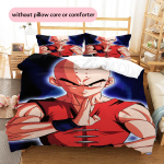 Dragon Ball Krillino ra&scaron;to patalynė Namų dekoracija Gimtadienio dovana (1 * antklodės užvalkalas + 2 * pagalvės užvalkalai, be &scaron;erdies) 135x200cm