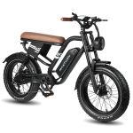 MAXTURN MX10 Elektrinis kalnų dviratis su 48V 13.5Ah baterija, Shimano 7 pavarų juoda