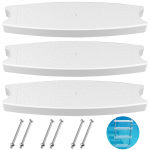 3 rinkiniai Universalūs baseino laiptų pakopos Pakeitimas, 19,6 Tvirtos Formuotos Plastikinės Baseino Laiptų Pakopa Su Nerūdijančiu Plienu balta