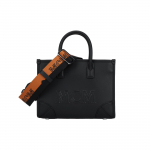 MCM Miuncheno Visetos Komuter Didelės Talpos Odinė Rankinė-Tote Pirkinių Krep&scaron;ys Rankinė ant Peties Rankinė Mini Moteri&scaron;kos Tote Rankinės Juoda MWTCSSX02BK001 Basic Set (Bag+Dust Bag)