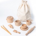 Montessori Sensory Enlighten galvosūkių žaislų rinkinys Imituotas virtuvės arbatos rinkinys &Scaron;eimos patirtis Ankstyvojo ugdymo mediniai žaislai