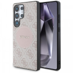 Dėklas Samsung Galaxy S25 Ultra Guess 4G Magsafe Rožinis