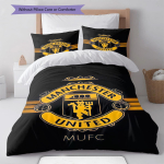 Man Utd patalynės antklodžių komplektas Antklodės užvalkalas Pagalvės užvalkalas Namų dekoracija Gimtadienio dovana (1 * antklodės užvalkalas + 2 * pagalvės užvalkalai, be &scaron;erdies) 135x200cm
