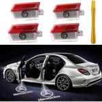 4 vnt. automobilio durų &scaron;viesos logotipas LED projektorius Mercedes-benz A B C E M G Amg Gl Gla Glc Gle Gls klasei W166 W176