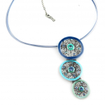 Les Tr&eacute;sors De Lily [E0672] - Collier Cr&eacute;ateur 'Geisha' Bleu mėlyna