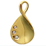 Les Tr&eacute;sors De Lily [G7836] - Pendentif Plaqu&eacute; Or 'D&eacute;esse' blanc dor&eacute; - 15x28 mm auksas