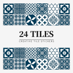 24vnt Retro Mandala sienų lipdukai virtuvės lipdukai vandeniui atsparūs plytelių lipdukai vonios kambario dekoras marokieti&scaron;kas PVC lipdukas 15*15*24PCS