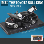 1/32 mastelio Toyota GR SUPRA sportinio liejimo automobilio modelio žaislas, i&scaron;traukiama žaislinė transporto priemonė su garsu ir &scaron;viesa vaikams, mažiems berniukams, mergaitėms, dovanų kolekcija