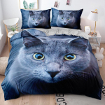 3D skaitmeninis spausdintas patalynės komplektas Pet Cat serijos antklodės užvalkalas ir pagalvės užvalkalas 2/3 mikropluo&scaron;to audinio gabalėlių namų dekoravimui AU Double 180x210cm