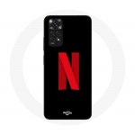 Coque pour Xiaomi Redmi Note 11S Netflix Logo rouge fond noir